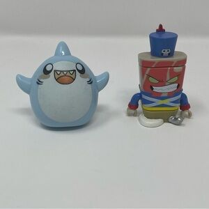 Lankybox & FGTeeV Micro‎ Figures Lot Thicc Shark & Sgt Sirloin 2" Mini Toys